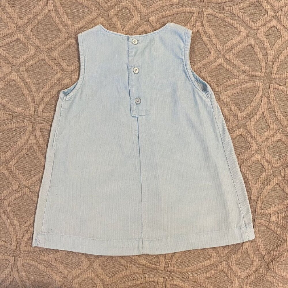 Carter's 9m Light Blue Cord Flower Appliqué Dress - Picture 5 of 7